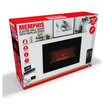 MEMPHIS Væghængt LED pejs - VENTILATORER / VARMEBLÆSERE