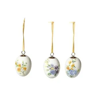 DACORE Påskeæg med stedmoderblomster - 1 stk - PYNT & FIGURER