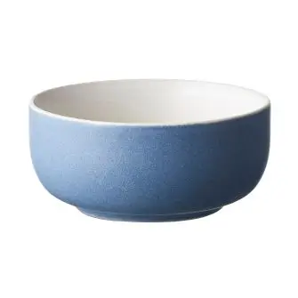 STUDIO ROUND North skål 11 cm - mat blå/blank hvid - SKÅLE