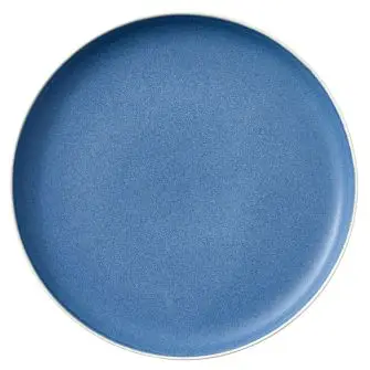 STUDIO ROUND North frokosttallerken 21 cm - mat hvid/mat blå - TALLERKNER
