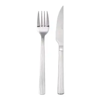 AIDA Groovy grillbestik i stål - 8 dele - KNIVE