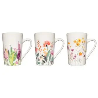 4LIVING Krus med blomster ass. design - 1 stk - STEL