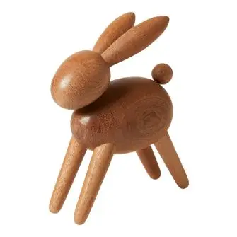 DACORE Træfigur kanin løber 11,5 cm - sabeltræ - DACORE
