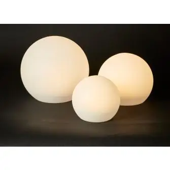 DACORE Solar lyskuglesæt i hvid plast 3 stk - Ø15/20/25 cm - HAVEN