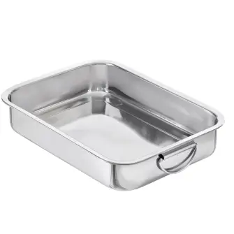 GASTROMAX Bradepande 37,5 x 27,5 cm - stål - KØKKEN