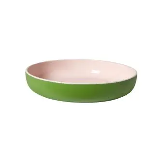 DACORE Skål i genanvendt plast Ø20,9 cm - grøn/rosa - SERVERINGSSKÅLE