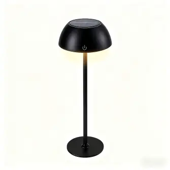 CONZEPT Solar bordlampe Ø15x20/33 cm - sort - BORDLAMPER