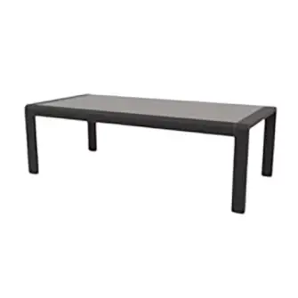 Sofabord 130x60 cm - sort/beton - HAVEMØBLER VEDLIGEHOLDELSFRIE
