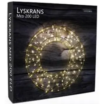 Lyskrans med 200 LED - Ø35 cm - OPHÆNG