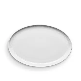EVA TRIO Legio nova oval coupe fad 32 x 21 cm - hvid - SERVERINGSFADE