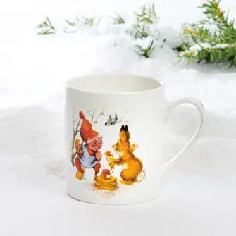 POBRA Vilhelm Hansen Porcelænskrus med Nissemotiv - JUL