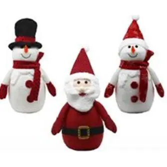 Julefigur med LED 3 ass. - 42 cm - JUL