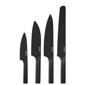 STELTON Pure black knivsæt 4 dele - sort - RIG-TIG