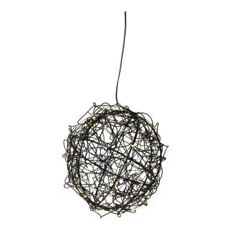 DACORE LED kugle i metal Ø25 cm - sort - GAVEARTIKLER