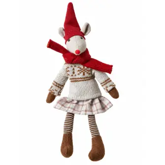 DACORE Julemus i strik 33 cm - pige - DACORE