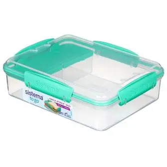 SISTEMA Madkasse snack attack duo - klar / minty teal - SISTEMA