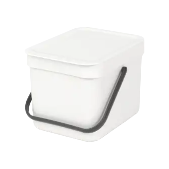 BRABANTIA Affaldsspand m/ låg 6 liter - hvid - AFFALDSSPANDE