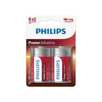 PHILIPS Power alkaline "D" batteri - 2 stk - PHILIPS