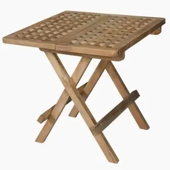 TEAK Ristklapbord 50 x 50 cm - HAVEMØBLER I TEAK