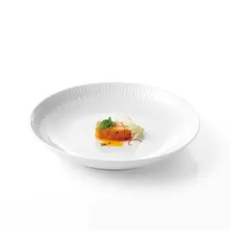 AIDA Relief dyb tallerken 22 cm 4 stk - hvid - TALLERKNER