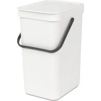 BRABANTIA Affaldsspand m/ låg 12 liter - hvid - AFFALDSSPANDE