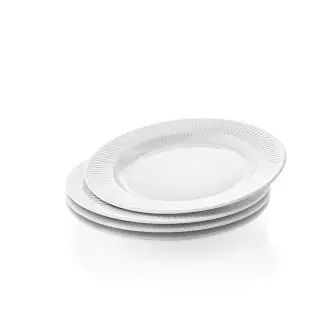 EVA TRIO Legio nova middags tallerken 25 cm hvid  - 4 stk - TALLERKNER