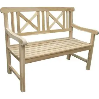 TEAK Havebænk - 2 pers/120 cm - HAVEMØBLER I TEAK