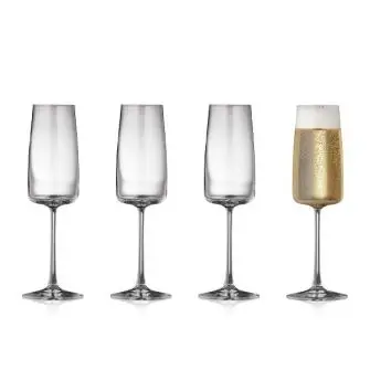 LYNGBY GLAS Zero champagne 30 cl 4 stk - BORDDÆKNING