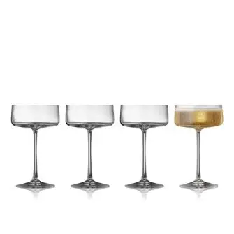 LYNGBY GLAS Zero champagneskål 26 cl 4 stk - BORDDÆKNING