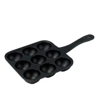 HOLM Æbleskivepande støbejern m. 9 huller - HOLM