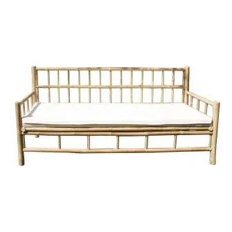 BAMBUS Sofa 120 x 70 cm - inkl. hynde - HAVEMØBLER I BAMBUS