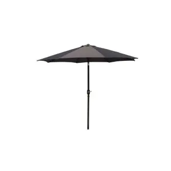 HOFFMANN Alu parasol sevilla Ø3m m/tilt - grå - PARASOLLER & OVERDÆKNING