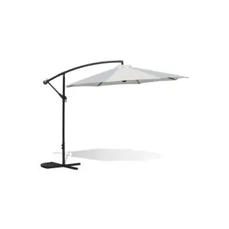 HOFFMANN Alu hængeparasol malaga Ø3m - natur - PARASOLLER & OVERDÆKNING
