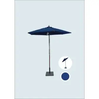 HOFFMANN Parasol venedig Ø 1,8 m m/tilt - blå - PARASOLLER & OVERDÆKNING