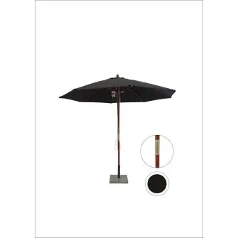 HOFFMANN Parasol nice Ø 3 m   - sort - PARASOLLER & OVERDÆKNING