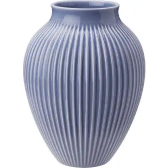 KNABSTRUP Vase 27 cm m/riller - lavendelblå - KNABSTRUP KERAMIK
