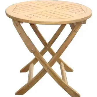 TEAK Luksus cafébord Ø 70 cm "boston" - HAVEMØBLER I TEAK