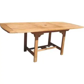 TEAK Luksus havebord m/udtræk 100 x 180 / 240 cm "boston" - HAVEMØBLER I TEAK