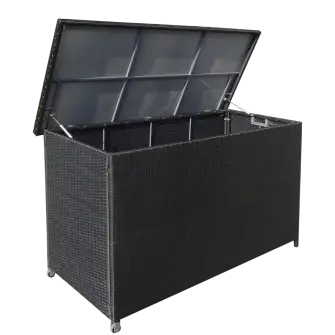 DACORE Hyndeboks i polyrattan  XXL - sort - HYNDEBOKSE