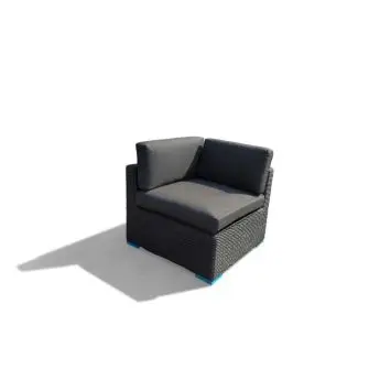 Vita lux hjørnemodul til sofasæt - sort - LOUNGE & SOFASÆT