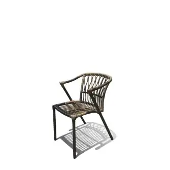 Paris cafestol strukturgrå polyrattan - HAVESTOLE