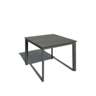 Hellerup havebord 90 x 90 cm grå/antracit - HAVEMØBLER VEDLIGEHOLDELSFRIE