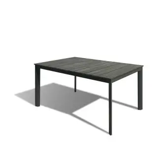 Hellerup havebord 90 x 150 cm grå/antracit - HAVEMØBLER VEDLIGEHOLDELSFRIE