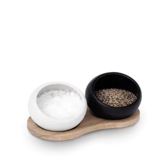 ROSENDAHL Fingersalt & peberkar m/holder i egetræ - SALTKAR