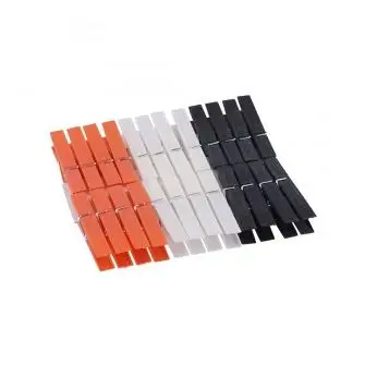 Tøjklemmer plast - 24 stk - DIVERSE