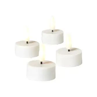 CONZEPT Fyrfadslys m/3D flamme & chip - 4 stk. - AVISTILBUD