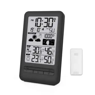 CONZEPT Vejrstation m/udendørs termometer, alarm, kalender - TERMOMETER