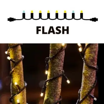 CONZEPT Pro connect deluxe flash lyskæde 45 LED lys - ekstra - UDENDØRSKÆDER