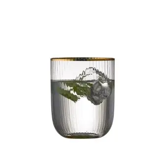 LYNGBY GLAS Palermo gold tumbler 4 stk - BORDDÆKNING