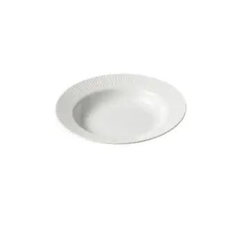 AIDA Groovy suppe tallerken 22 cm porcelæn - hvid - TALLERKNER